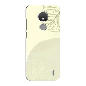 Чехол цветочный дизайн для Nokia C21 (Зелёный фон)