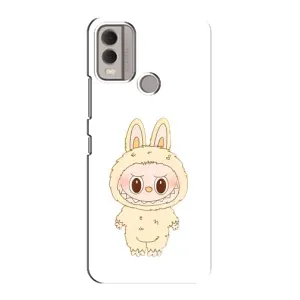 Чохол з принтом Лабубу для Nokia C22 (Бежевий Лабубу)