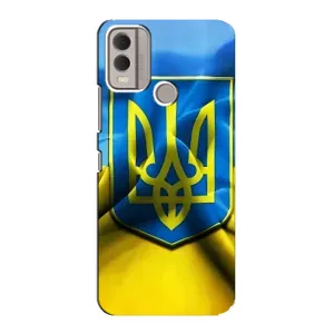 Чохол з картинкою (Патріотичний ГЕРБ) на Nokia C22 (Герб і Прапор України)
