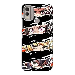 Силиконовые чехлы с глазами Anime для Нокиа С22 (Глаза на чорном)