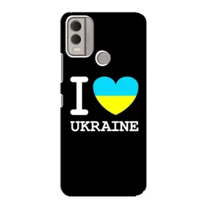 Чохол з Українською символікою на Нокіа С22 (I Love Ukraine)