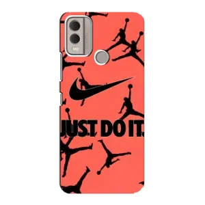 Силиконовый Чехол Nike Air Jordan на Нокиа С22 (Just Do It)