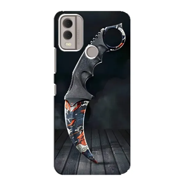 Чехол с рисунком «Кинжал КС ГО» для Nokia C22 Чехол с рисунком «Кинжал КС ГО» для Nokia C22