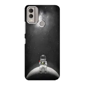 Силіконовый Чохол з принтом "Космонавти" на Nokia C22 (Космонавт романтик)