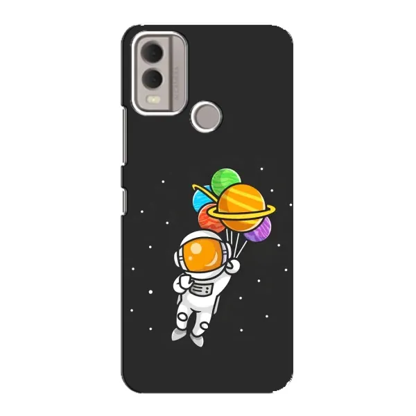 Чехол с рисунком «Космонавт с шариками» для Nokia C22 Чехол с рисунком «Космонавт с шариками» для Nokia C22