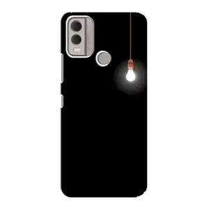 Чохол з картинками на чорному фоні для Nokia C22 (Лампочка)