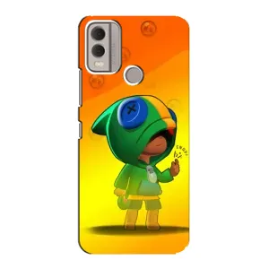 Чехол Бравл Старс для Nokia C22 (LEON в кофте)
