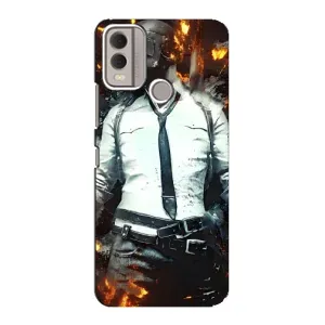 Силиконовый чехол с картинкой "Герой Pubg" на Nokia C22 (Man Пубг)