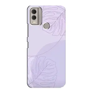 Чохол квітковий дизайн для Nokia C22 (Монстера фіолетова)