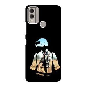 Силиконовый чехол с картинкой "Герой Pubg" на Nokia C22 (Пубг мен)