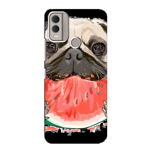 Чехол с рисунком «Смешной Мопс» для Nokia C22 Чехол с рисунком «Смешной Мопс» для Nokia C22