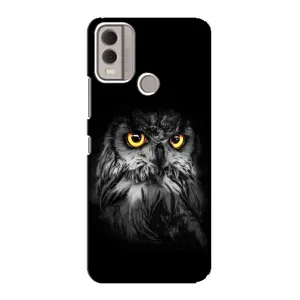 Чехлы с принтом СОВЫ для Nokia C22 (Сова на чёрном)