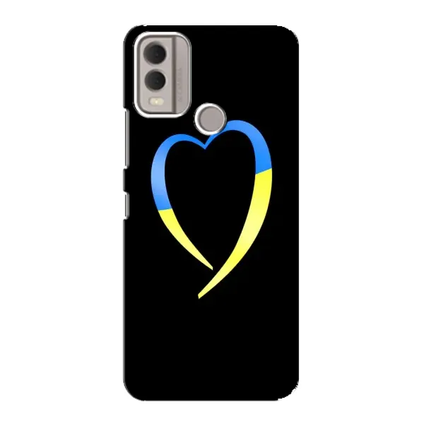 Чехол с рисунком «Украинское сердце» для Nokia C22 Чехол с рисунком «Украинское сердце» для Nokia C22