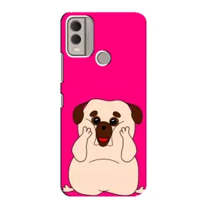 Чехол (ТПУ) Милые собачки для Nokia C22 (Веселый Мопсик)