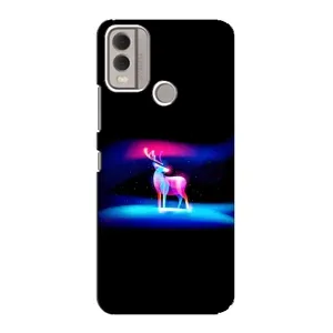 Силиконовый бампер с картинкой животных для Nokia C22 (Яркий олень)