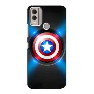 Чехол с Щитом Капитана Америки на Nokia C22 (Яркий Щит Капитана)