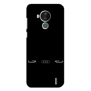 Силиконовый бампер с картинкой машины на Nokia C30 (Силует Audi)