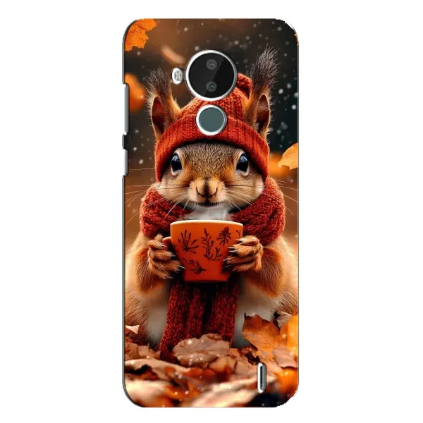 Чехол с рисунком «Белка с кофе» для Nokia C30 Чехол с рисунком «Белка с кофе» для Nokia C30