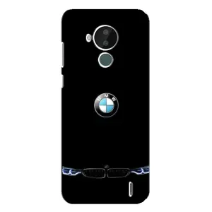 Силиконовый бампер с картинкой машины на Nokia C30 (Черный BMW)
