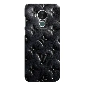 Текстурный Чехол Louis Vuitton для Нокиа С30 (Черный ЛВ)