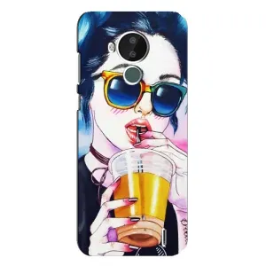 Чохол з картинкою Модні Дівчата Nokia C30 (Дівчина з коктейлем)