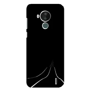 Чехол с картинками на черном фоне для Nokia C30 (Дорога)