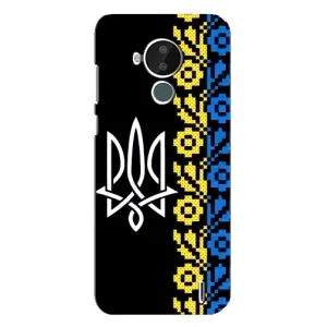 Силиконовый Чехол на Nokia C30 (Герб и вышыванка)