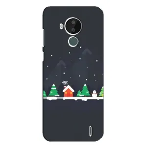 Силіконовий бампер на різдво для Nokia C30 (Місто зимове)