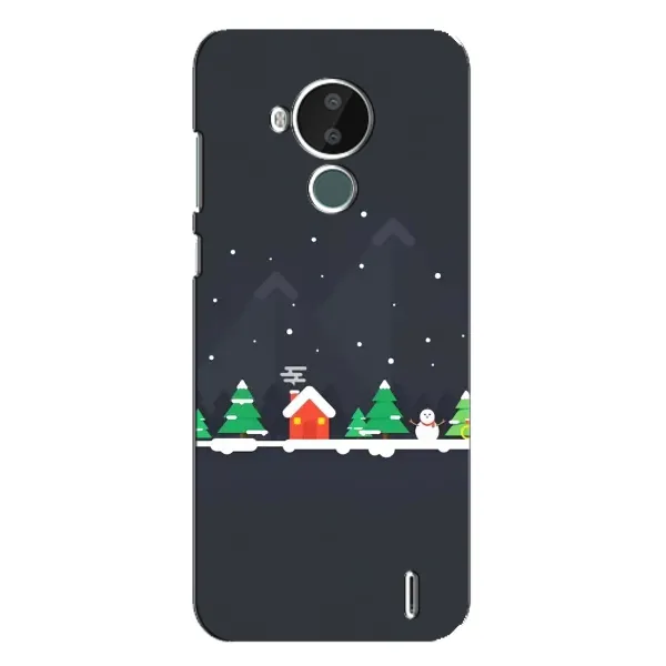 Чехол с рисунком «Город зимний» для Nokia C30 Чехол с рисунком «Город зимний» для Nokia C30