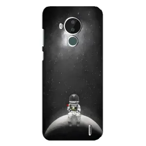 Силиконовый Чехол с принтом "Космонавты" на Nokia C30 (Космонавт романтик)