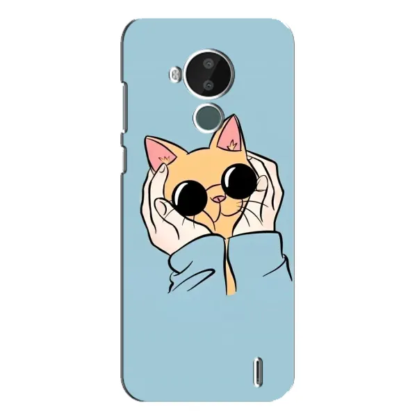 Чехол с рисунком «КОТИК в очках» для Nokia C30 Чехол с рисунком «КОТИК в очках» для Nokia C30