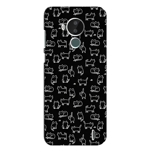 Чехол с рисунком «Котики на черном» для Nokia C30 Чехол с рисунком «Котики на черном» для Nokia C30