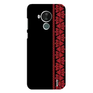 Силиконовый Чехол на Nokia C30 (Красная Вышиванка)