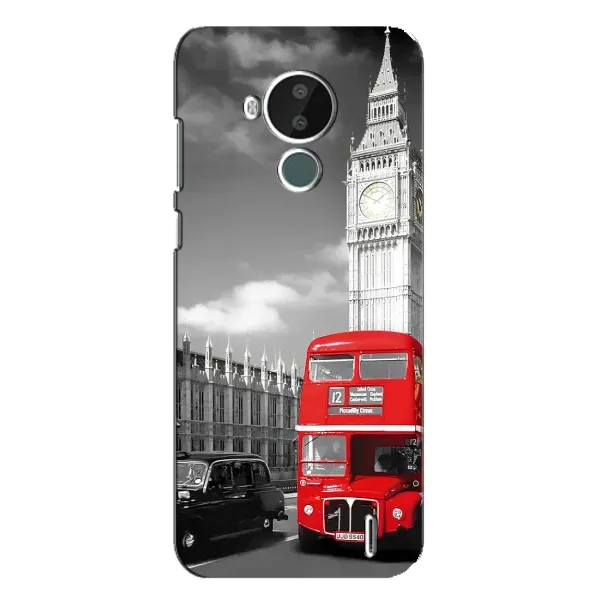 Чехол с рисунком «Красный автобус» для Nokia C30