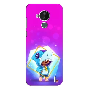Чехол Бравл Старс для Nokia C30 (Леон в костюме Акулы)