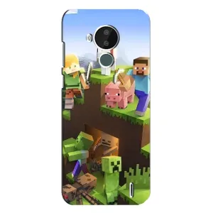 Чехлы для Nokia C30 (Персонажи Майн Крафт) (Майн-крафт)