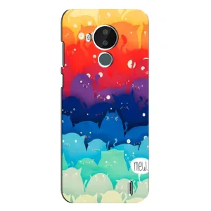 Силиконовый чехол с котиком для Nokia C30 (Mew)