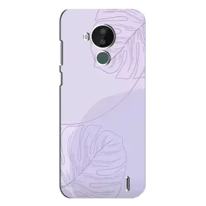 Чехол цветочный дизайн для Nokia C30 (Монстера фиолетовая)