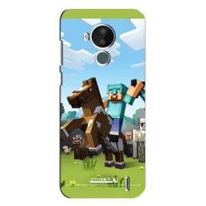Чехлы для Nokia C30 (Персонажи Майн Крафт) (На коне)