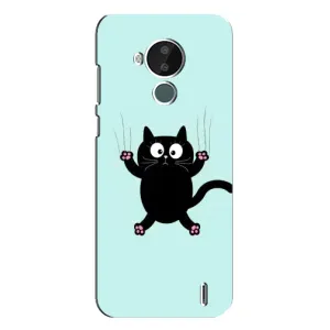 Силиконовый чехол с котиком для Nokia C30 (Падающий кот)
