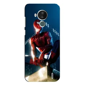 Чехол Супергерой Человека Паука на Nokia C30 (Паук на доме)