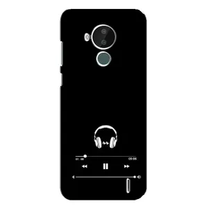 Чехол с картинками на черном фоне для Nokia C30 (Плеер)