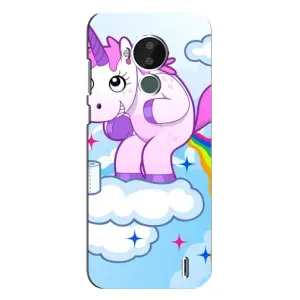 Чехол Unicorn на Nokia C30 (Радуга единорожка)