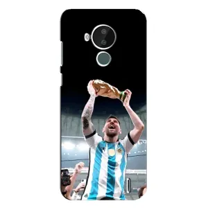 Чехлы Лео Месси Аргентина для Nokia C30 (Счастливый Месси)
