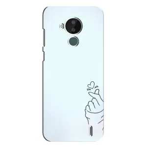 Чехлы (Знак сердечка) на Nokia C30 (Сердце на голубом)