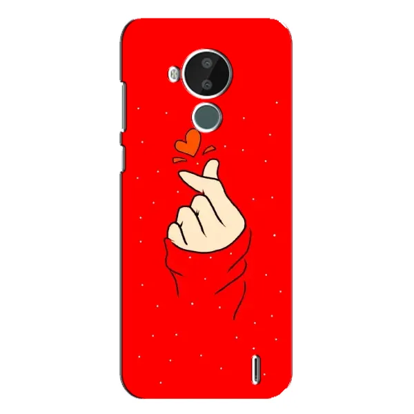 Чохол з малюнком «Сердечко на червоному» для Nokia C30 Чохол з малюнком «Сердечко на червоному» для Nokia C30