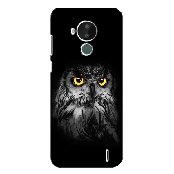 Чехол с рисунком «Сова на чёрном» для Nokia C30 Чехол с рисунком «Сова на чёрном» для Nokia C30