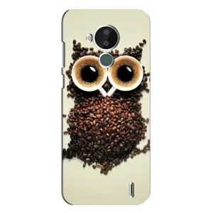 Чехлы с принтом СОВЫ для Nokia C30 (Сова с зерен кофе)