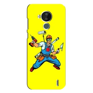 Силиконовый бампер (Работники) на Nokia C30 (Строитель)