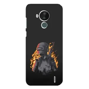 Силиконовый чехол с картинкой "Герой Pubg" на Nokia C30 (В огне)